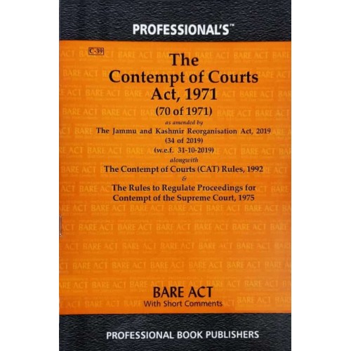 Professional's Contempt of Courts Act, 1971 Bare Act 2021